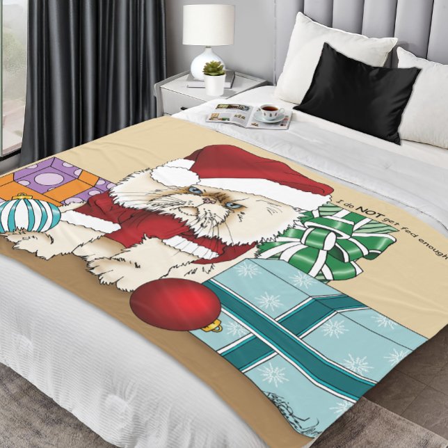 Couverture Polaire Chat de Noël Perse (Créateur téléchargé)