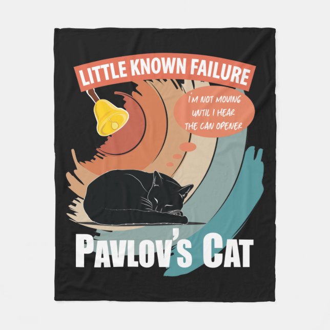 Couverture Polaire Chat de Pavlov - Psychologie drôle (Devant)