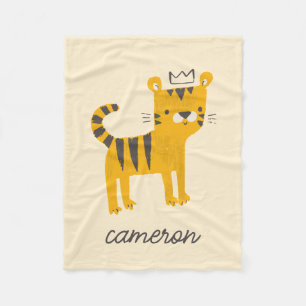 Couverture Polaire Chat de tigre sauvage