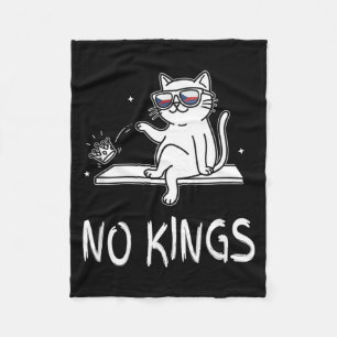 Couverture Polaire Chat Drôle Pas Roi Hommes et Femmes