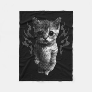 Couverture Polaire Chat drôle rétro Y2k mignon chaton vintage mème ch