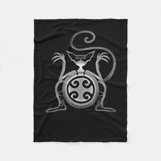 Couverture Polaire Chat effrayant (Devant)