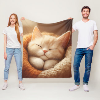 Couverture Polaire Chat endormi