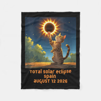 Couverture Polaire Chat Femme Éclipse Totale de Soleil