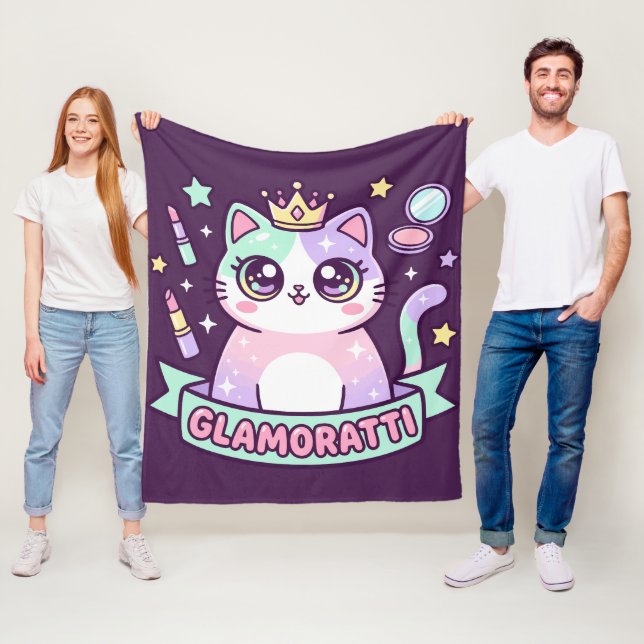 Couverture Polaire Chat Glamoratti (En situation)