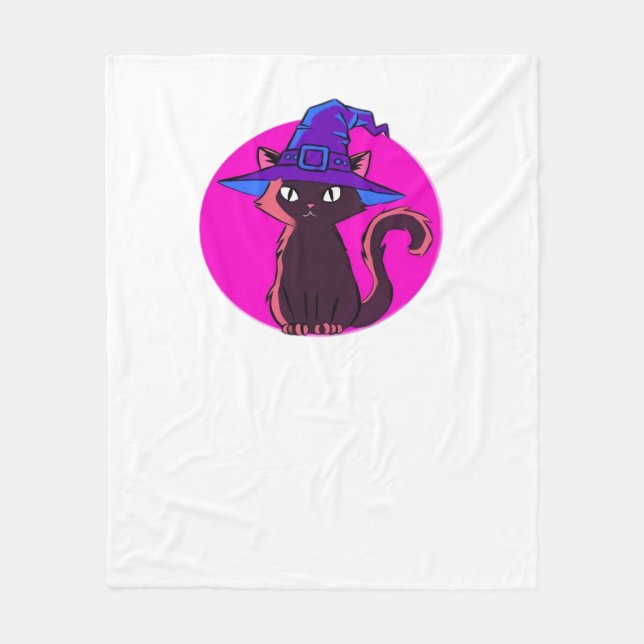 Couverture Polaire Chat Halloween Cute T-Shirt surdimensionné (Devant)