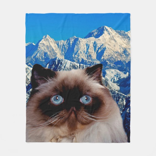 Couverture Polaire Chat himalayen (Devant)
