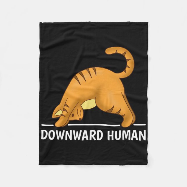 Couverture Polaire Chat humain vers le bas  (Devant)