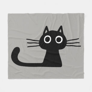 Couverture Polaire Chat Kitty Noir mignon Whimsical chaud