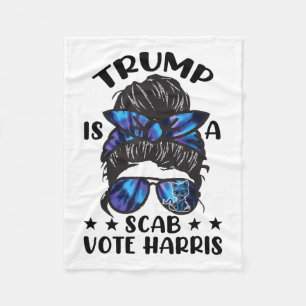 Couverture Polaire Chat Ladies Messy Bun Drôle Trump Est Un Vote De S