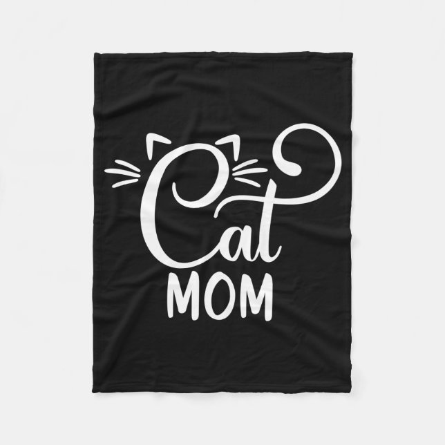 Couverture Polaire Chat Maman Bon Amoureux des chats (Devant)