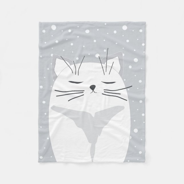 Couverture Polaire Chat mignon, symbole de 2023. (Devant)