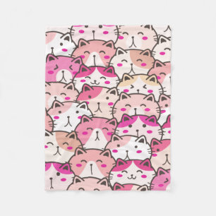 Couverture Polaire Chat Motif Drôle Animaux de compagnie colorés