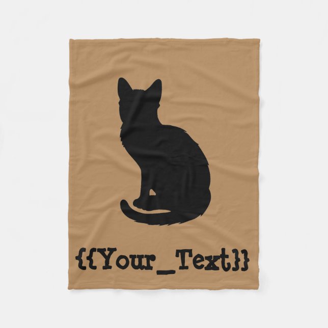 Couverture Polaire Chat Noir (Devant)