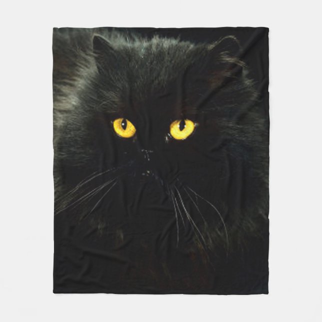 Couverture Polaire Chat noir (Devant)
