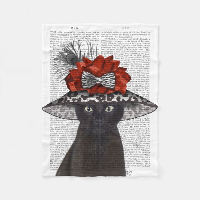 Couverture Polaire Chat noir avec Casquette fabuleux (Devant)