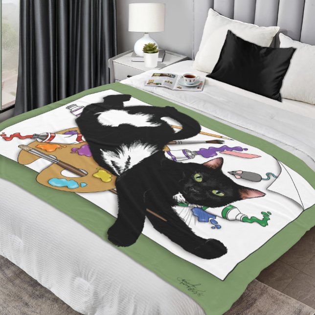Couverture Polaire Chat noir de l'artiste (Créateur téléchargé)