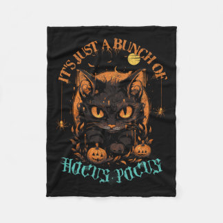 Couverture Polaire Chat noir Halloween vintage C'est juste un tas de 