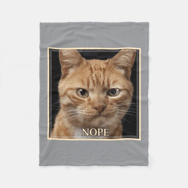Couverture Polaire Chat Non (Devant)