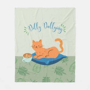 Couverture Polaire Chat orange Dallly