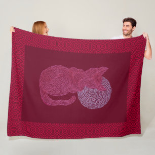 Couverture Polaire Chat rouge de Z et le chaton félin d'amoureux des
