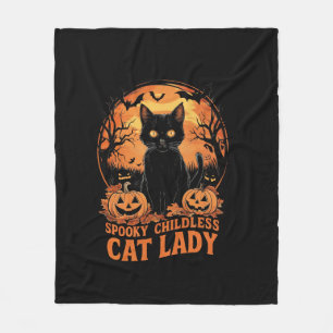 Couverture Polaire Chat sans enfant Lady Halloween élection sorcière 