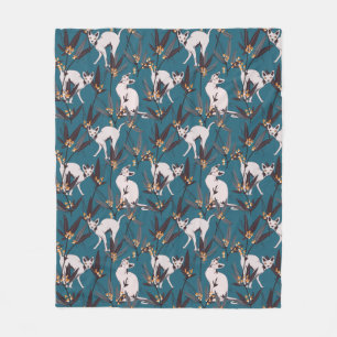 Couverture Polaire chat sphynx drôle motif enfants