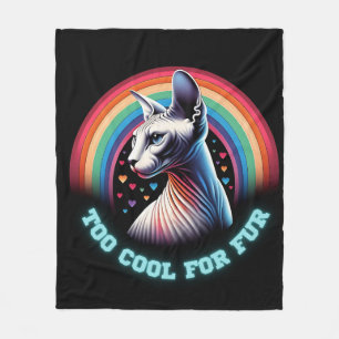Couverture Polaire Chat Sphynx Trop Cool Citation Drôle