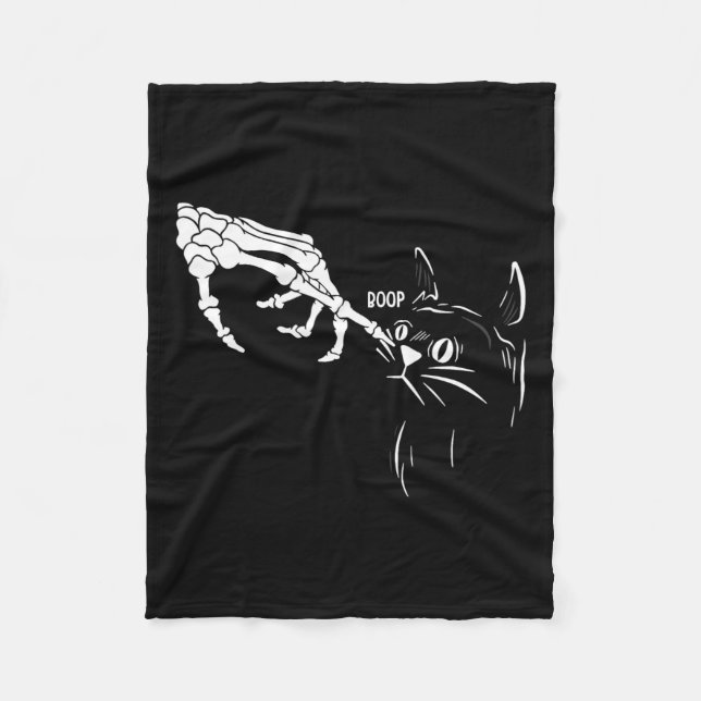 Couverture Polaire Chat Squelette Halloween Chats Lover Pet Ow (Devant)