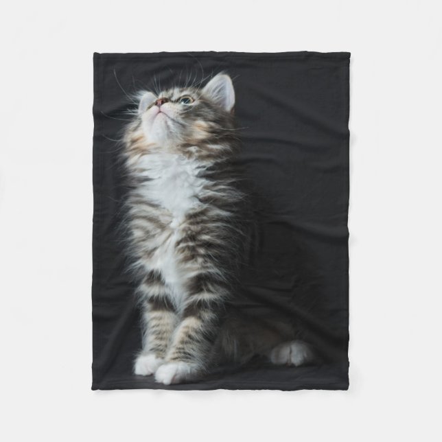 Couverture Polaire Chat tigré grand (Devant)