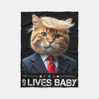Couverture Polaire Chat Trump 9 Vies Par Drôle Vote Pour Trump Chats