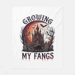 Couverture Polaire Château Hanté Halloween Crocs en Noir Chat M