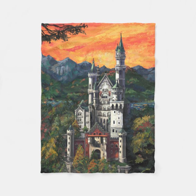 Couverture Polaire Château Schloss Neuschwanstein (Devant)