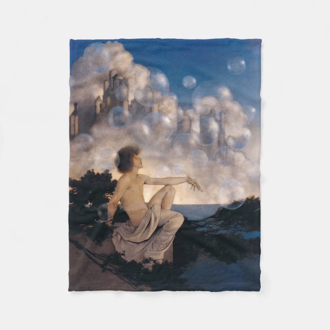 Couverture Polaire Châteaux en Espagne de Maxfield Parrish 1904 Fanta (Devant)