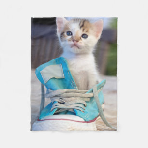 Couverture Polaire Chaton dans une chaussure