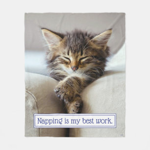 Couverture Polaire Chaton dormant