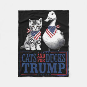 Couverture Polaire Chatons pour Trump Chats et canards pour Trump Van