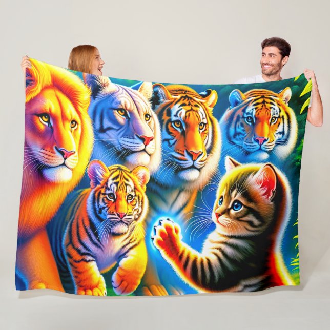 Couverture Polaire Chats (En situation)