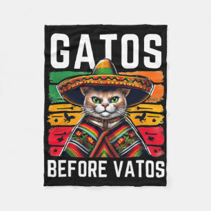 Couverture Polaire Chats avant Vatos Drôle Chat Mexicain Chat Poncho