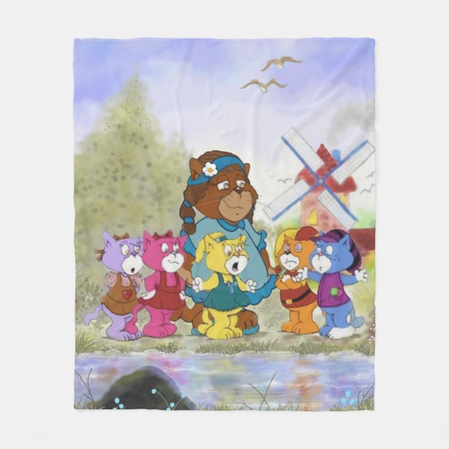 Couverture Polaire Chats Boomi (Devant)