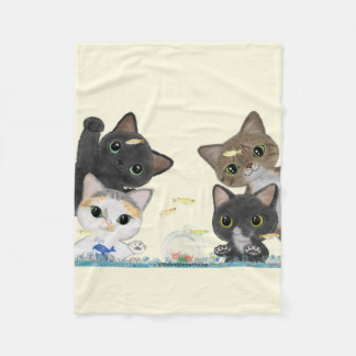 Couverture Polaire Chats de Medaka