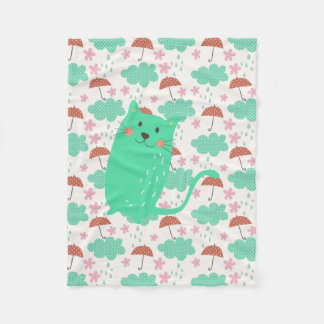 Couverture Polaire Chats en pluie