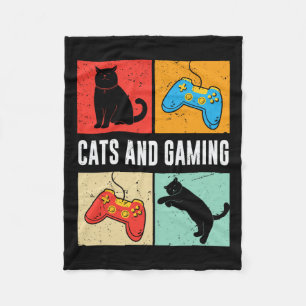 Couverture Polaire Chats Et Jeux Pour Le Jeu Vidéo Amoureux des chats