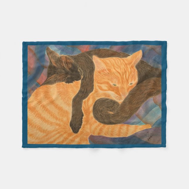 Couverture Polaire Chats et Plaid (Devant (Horizontal))