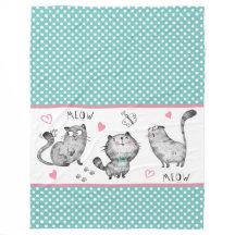 Chats mignons, Papillons, Pois, Coeurs