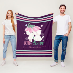 Couverture Polaire Chats Sous Parapluie Fleur Personnalisé Petite Soe