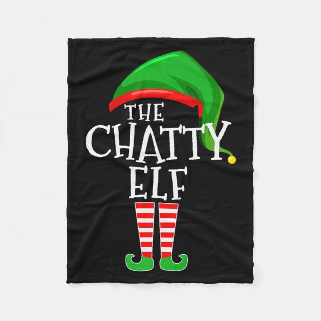 Couverture Polaire Chatty Elf Family Matching Group Christmas Premium (Devant)