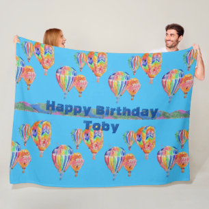Couverture Polaire Chaud Air Balloon Aquarelle Boys Fleece Gros Tapis