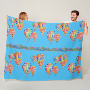 Couverture Polaire Chaud Air Balloon Aquarelle Boys Fleece Gros Tapis