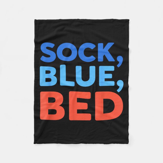 Couverture Polaire Chaussette Bleue Lit Mème Drôle  (Devant)